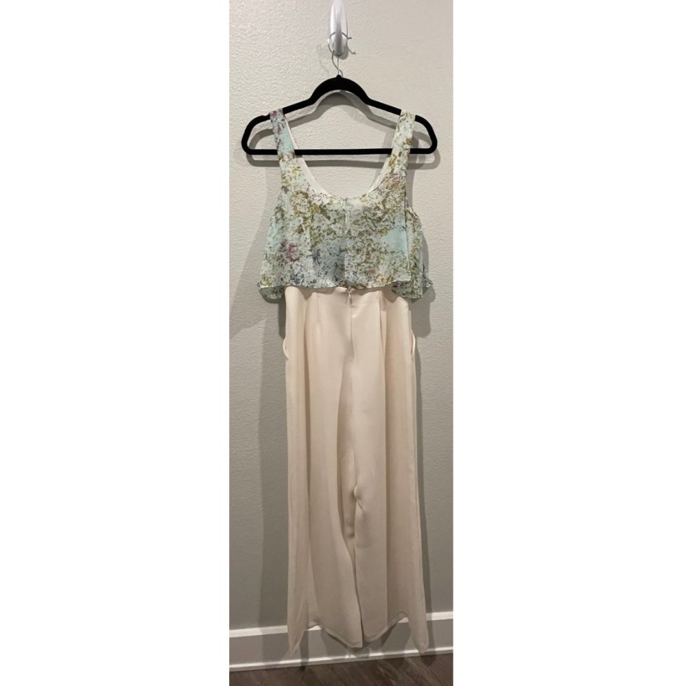 BCBGeneration Ivory Light Blue Jumpsuit - Picture 4 of 8